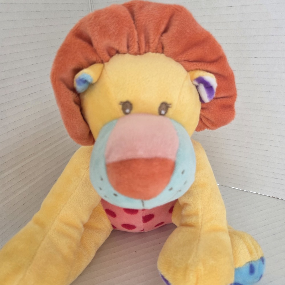 Chosun Plush Lion Rattle Crinkle Sensory Baby Multicolor Stuffed Animal Toy 8" - Picture 2 of 9